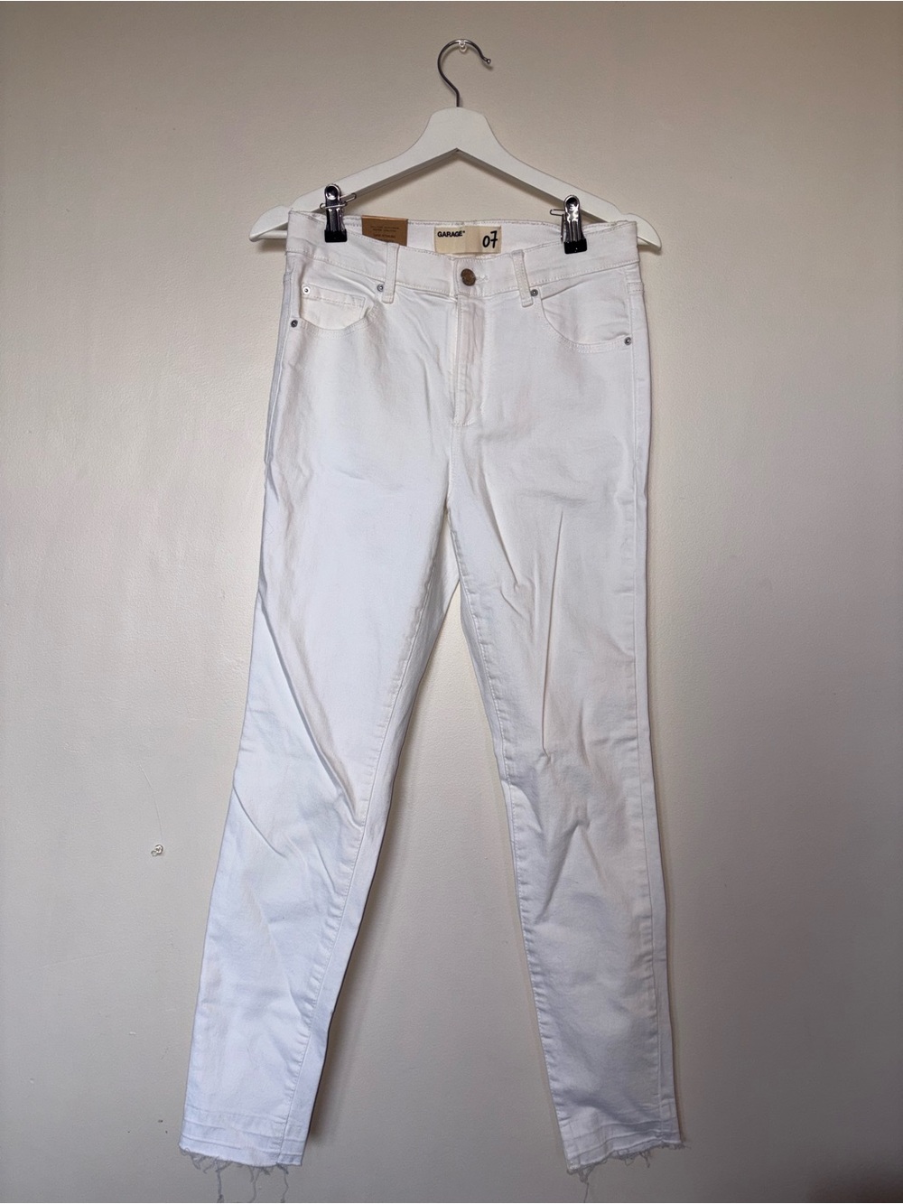 Garage White High-Rise Skinny Jeans